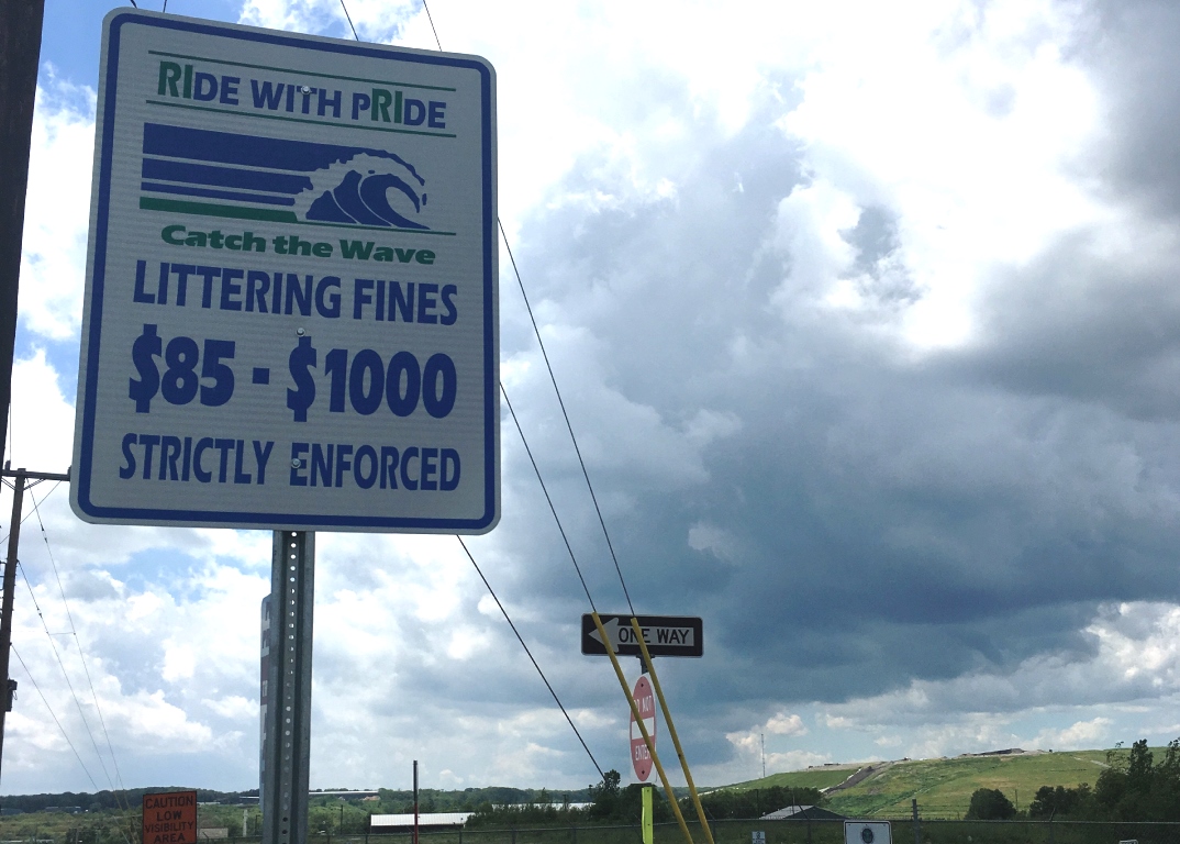 Ride with Pride sign 