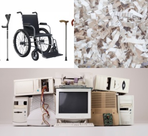 E-Waste, Shredded Paper & Mobility Gear